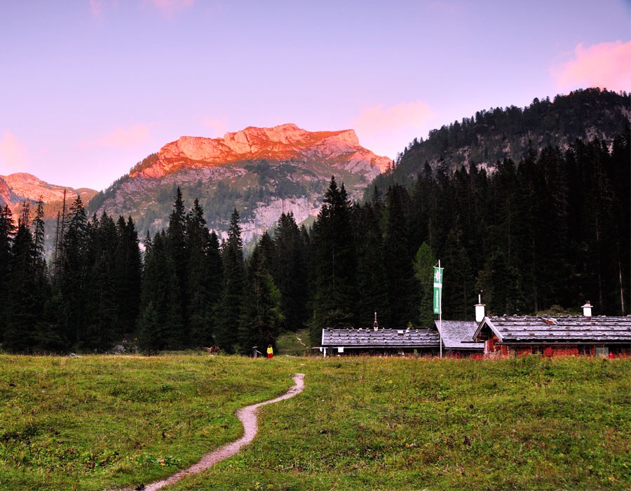 Sonnenuntergang bei der Wasseralm