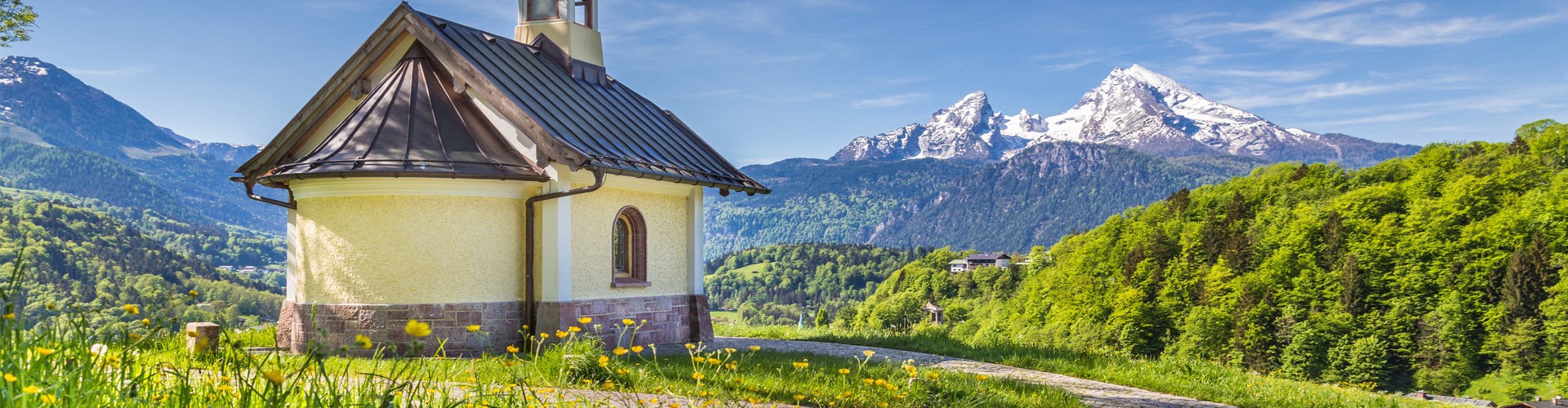 Kirchleitn Kapelle mit Blick auf Watzmann