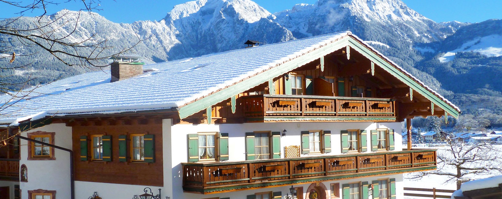 Ferienwohnungen Gstehaus Almblick im Winter