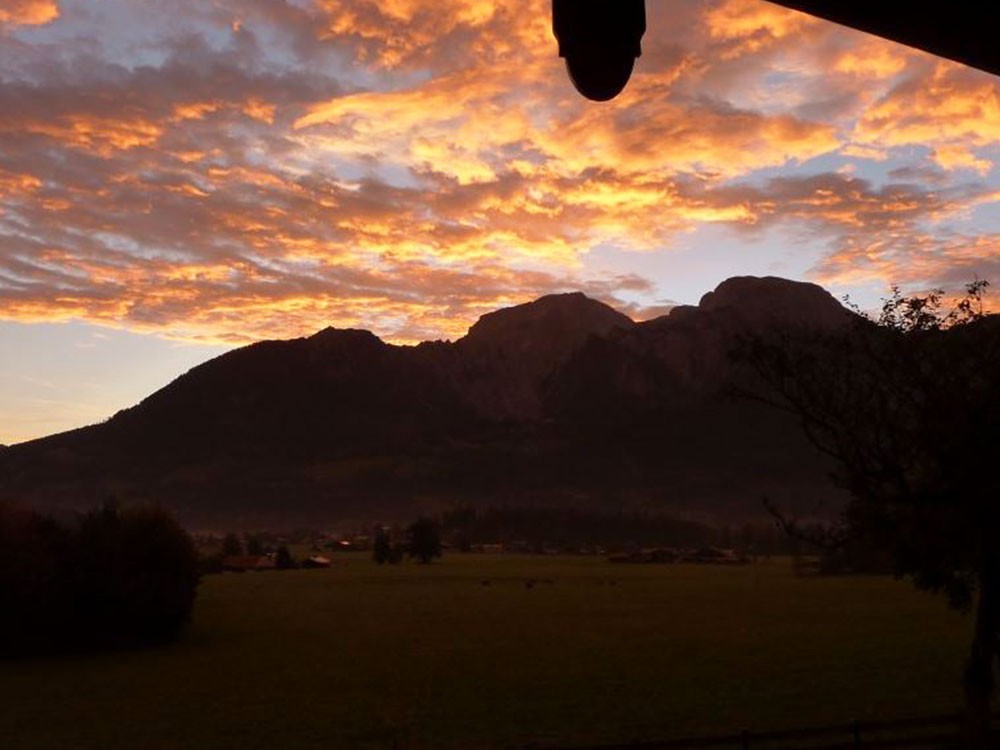 Sonnenuntergang - Fewo Grnsteinblick Schnau am Knigssee