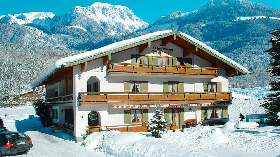 Caf'e Pension Brandtnerhof Aussicht im Winter