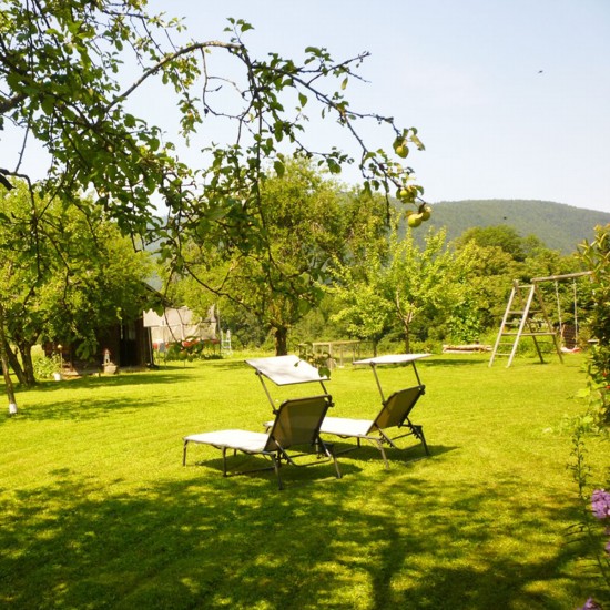 Gstehaus Rennerlehen Knigssee Garten im Sommer