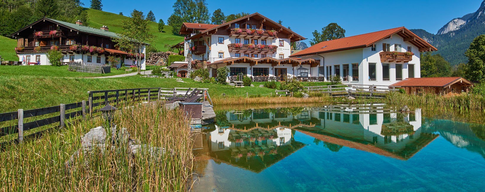 Naturhotel Reissenlehen mit Naturteich