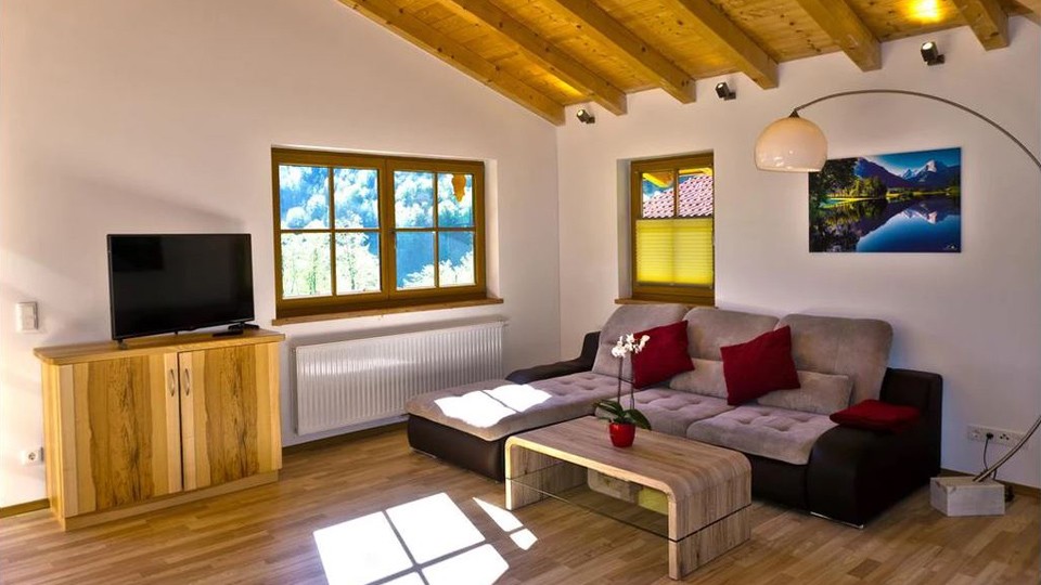 Wohnzimmer im Chalet Lampllehen